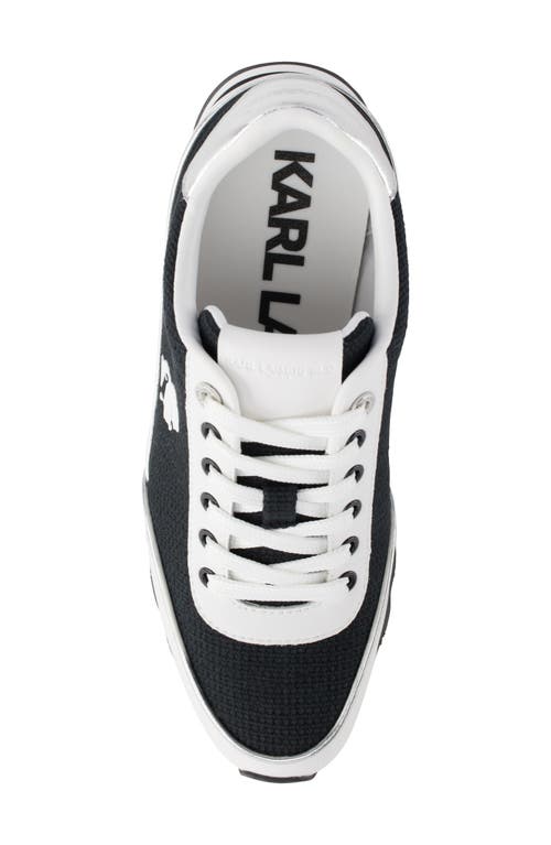 Karl Lagerfeld Maico Lace-up Sneaker In White/black