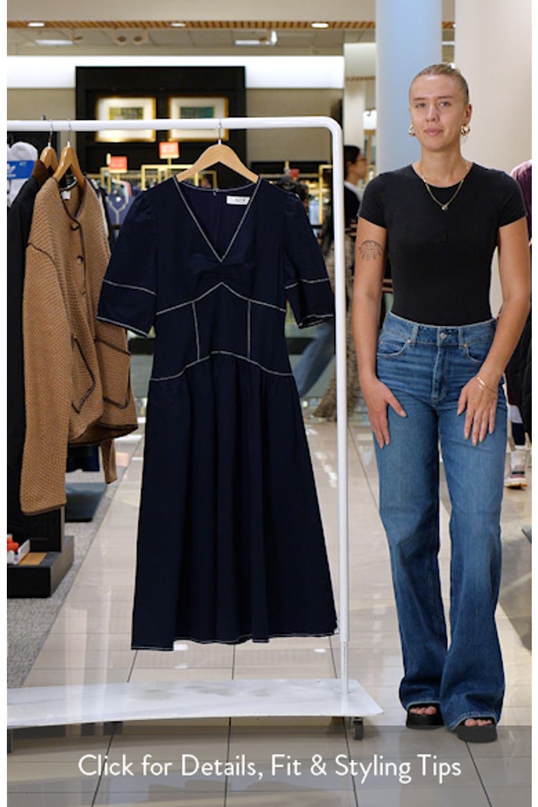 Samarra Topstitch Midi Dress video