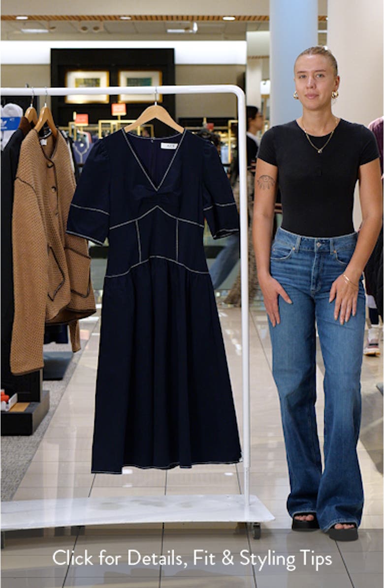 Samarra Topstitch Midi Dress, sales video thumbnail