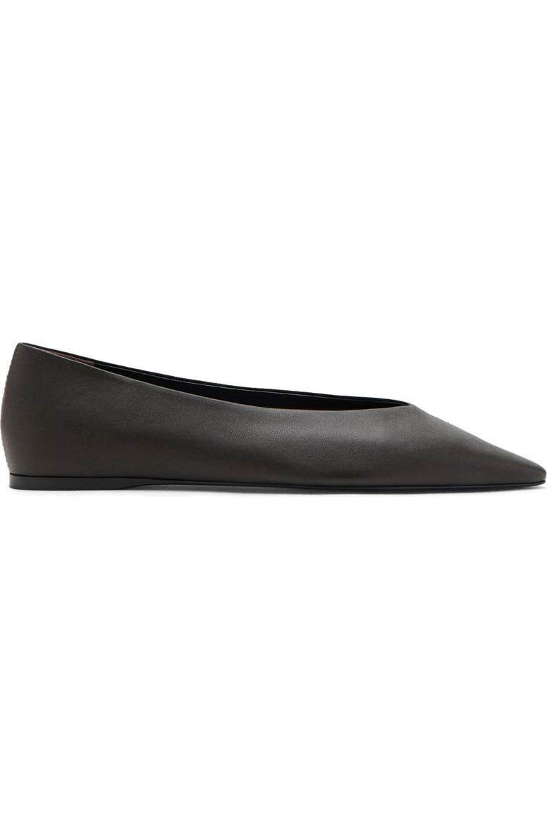 MANGO Pointed Toe Flat, Alternate, color, Chocolate