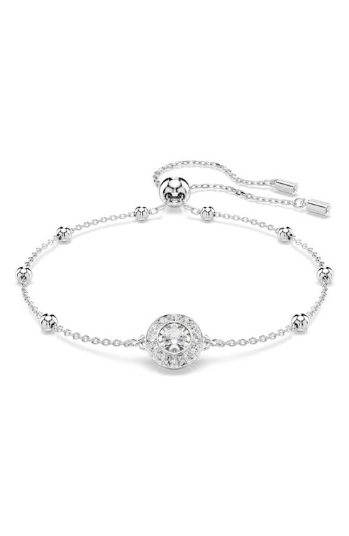 Swarovski Swaroski Una Angelic Rhodium Plated Bracelet In Silver