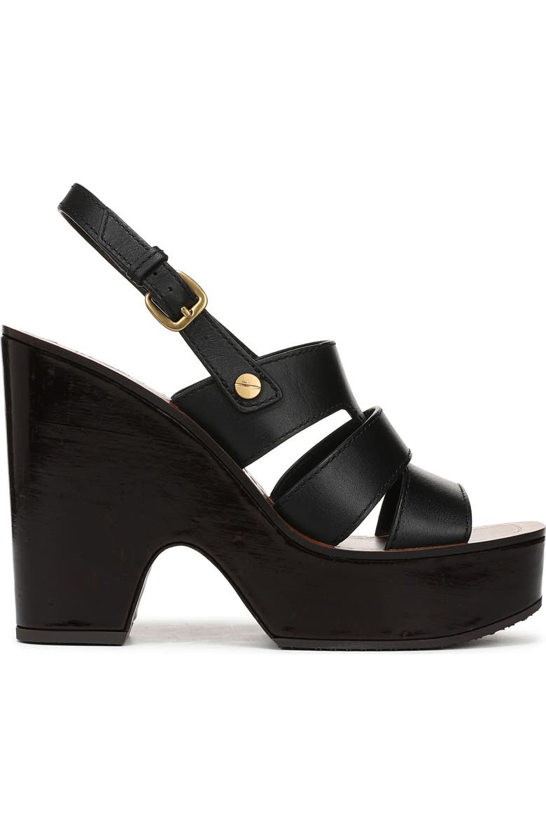Veronica Beard Peony Slingback Platform Sandal, Alternate, color, Black