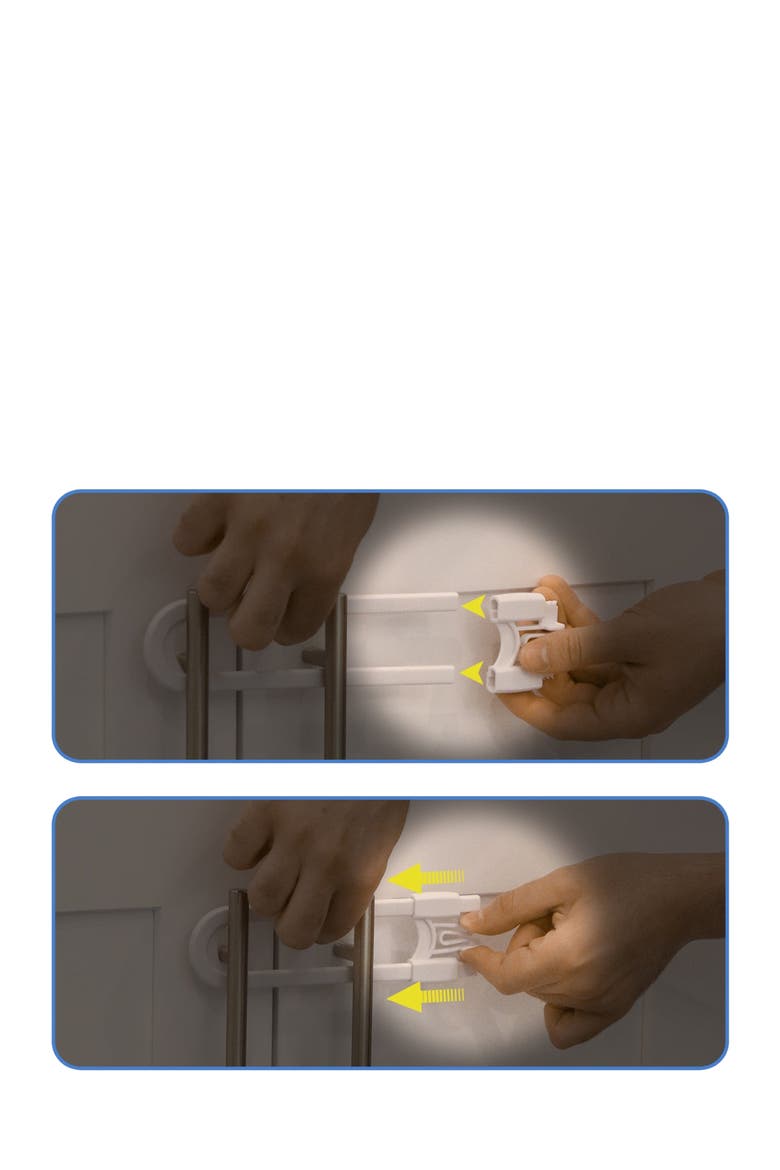 Sliding Cabinet Locks, Alternate, color, White 8 Pack
