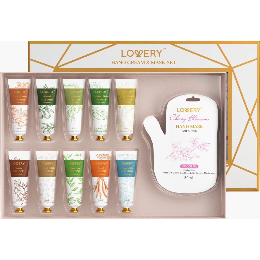 Lovery Hand Cream And Hand Mask Gift Set In Gold