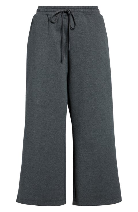 Cropped Wide Leg Lounge Pants