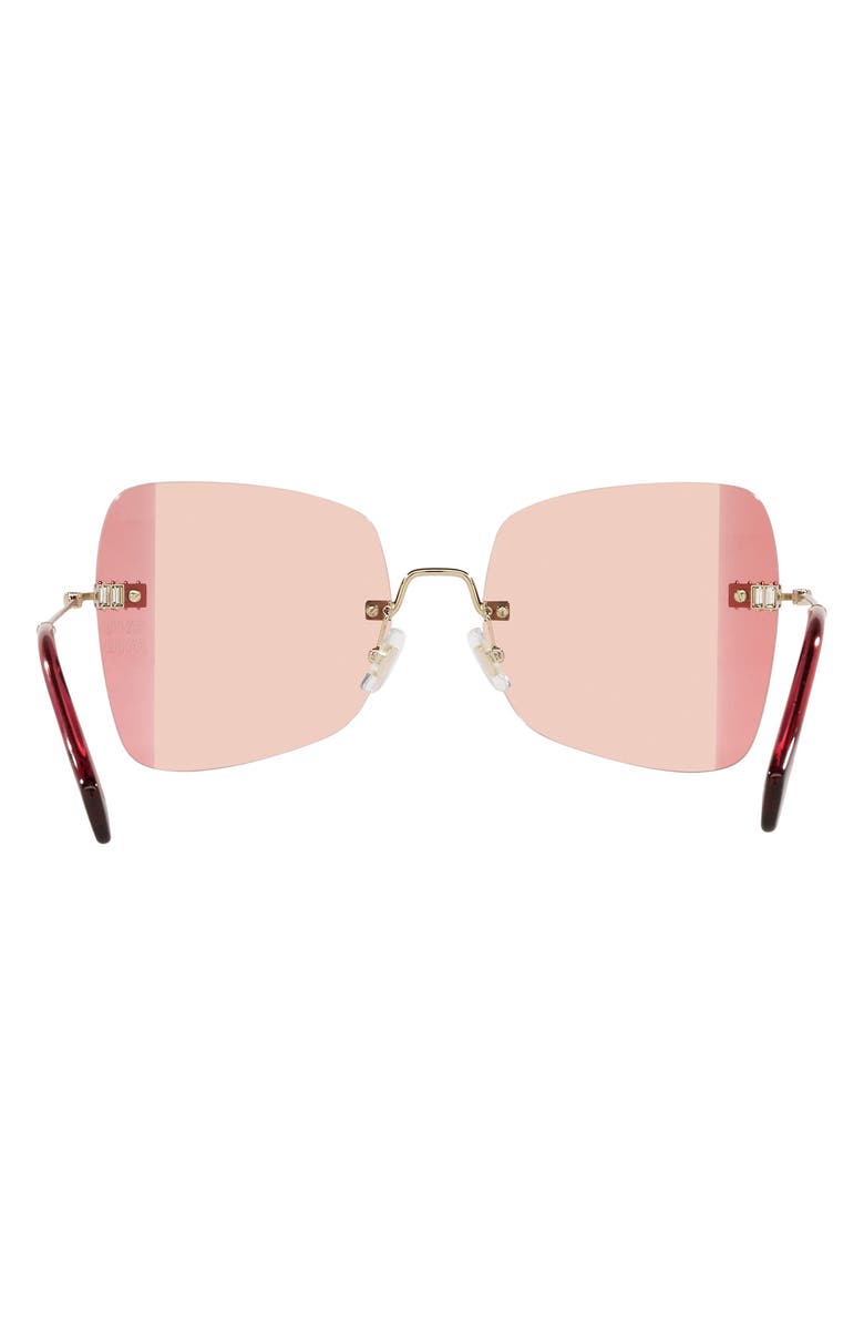 Miu Miu 59mm Irregular Sunglasses, Alternate, color, Matte Pale Gold