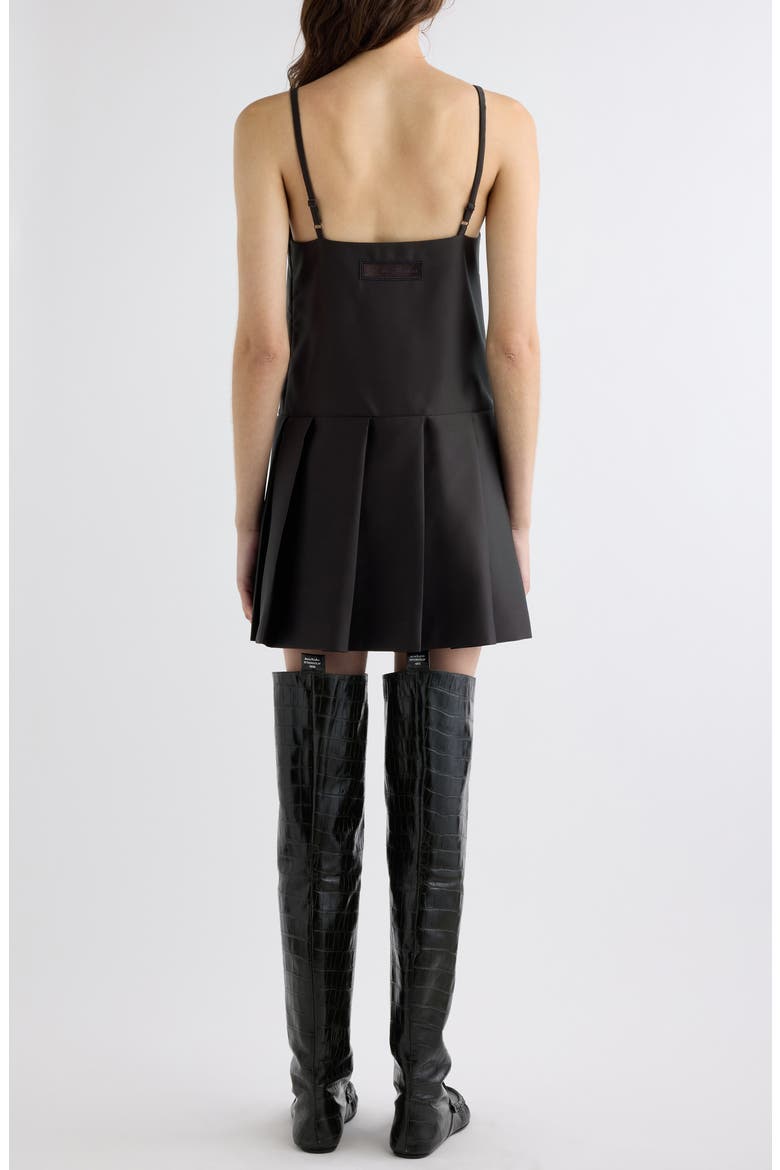 Dary Duchesse Satin Dress, Alternate, color, DARK CHOCOLATE BROWN