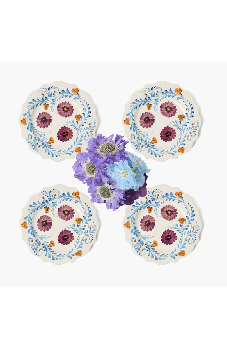 Mrs. Alice Damson Flowers Starter Plates, Main, color, Purple