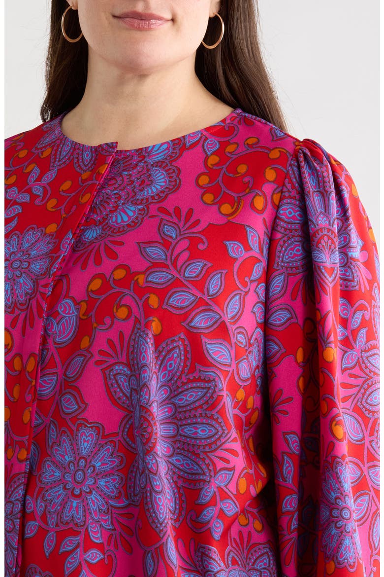 Darret Floral Marwa Button-Up Shirt, Alternate, color, FUCHSIA-MULTI