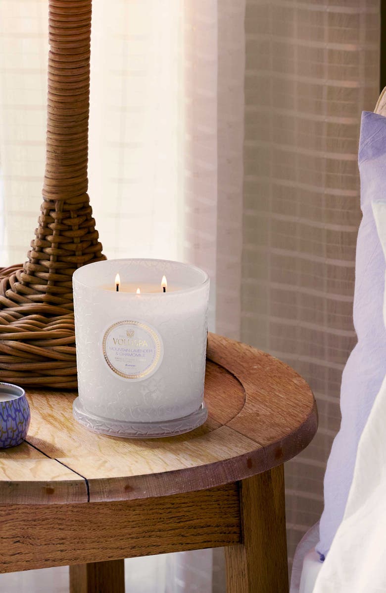 Voluspa Mountain Lavender & Chamomile Boxed Luxe Candle, Alternate, color, Mountain Lavender & Chamomile