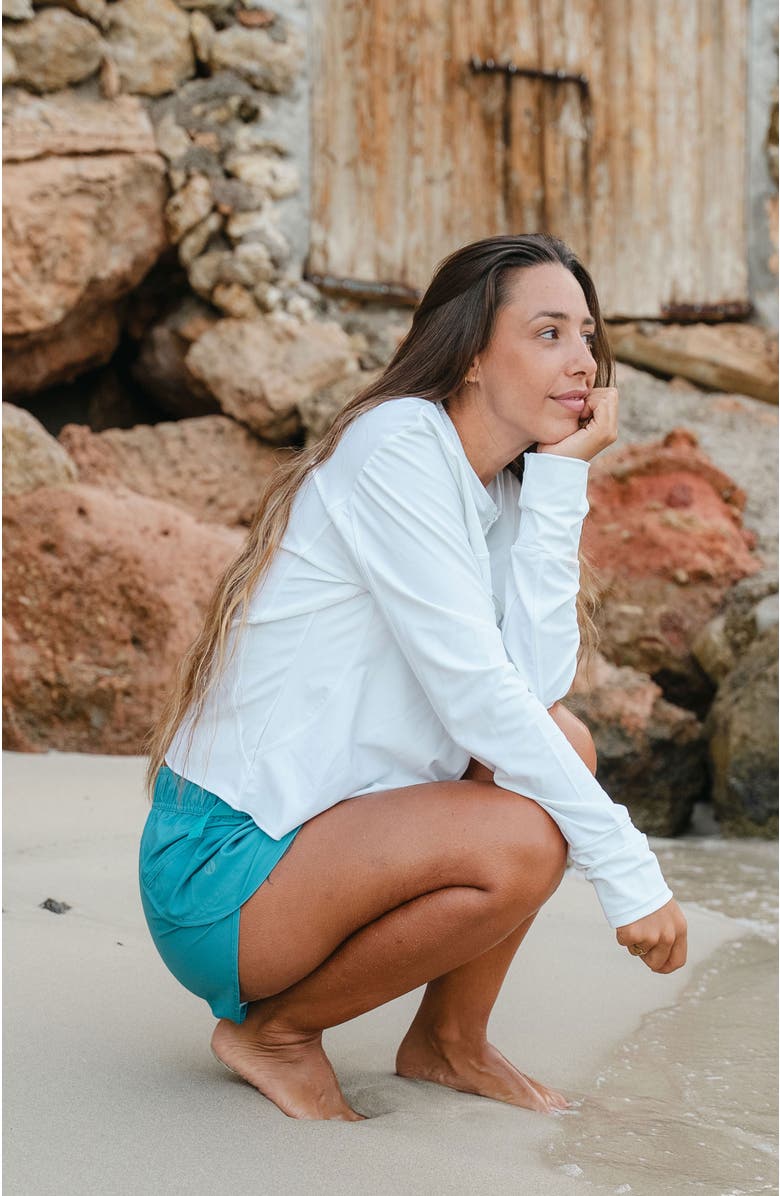 Nani Cropped Half Zip Rashguard, Alternate, color, Vanilla