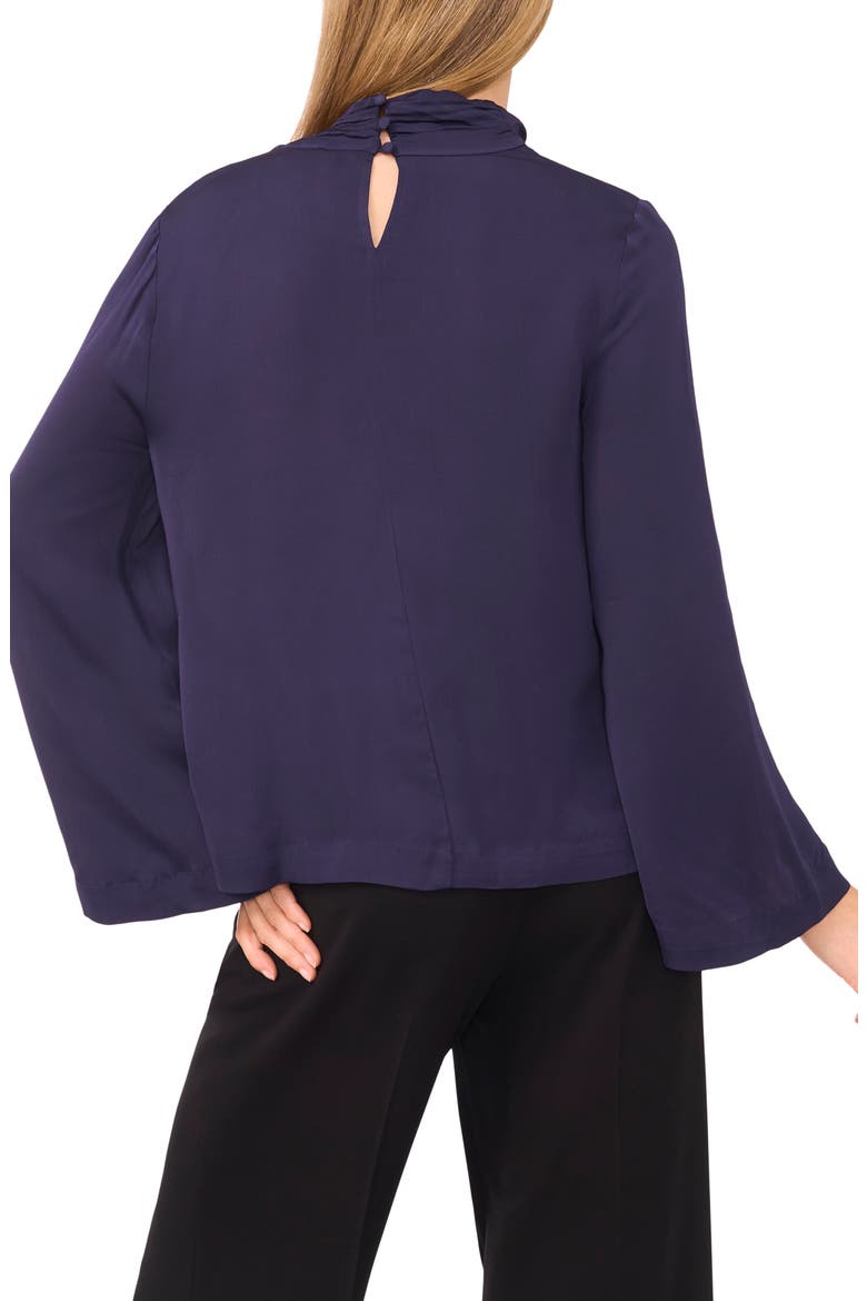 Flowy Long Sleeve Georgette Top, Alternate, color, BARITONE BLUE