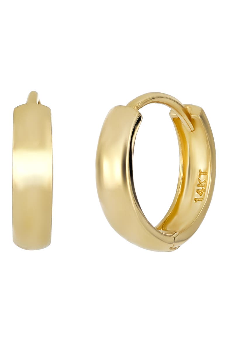 14K Gold Smooth Hoop Earrings (Nordstrom Exclusive), Main, color, 14K YELLOW GOLD
