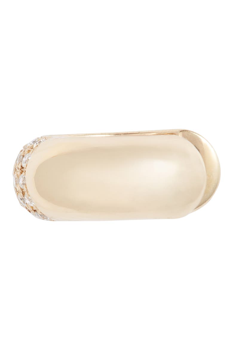 Wide Diamond Pavé Ear Cuff, Alternate, color, YELLOW GOLD/ DIAMOND