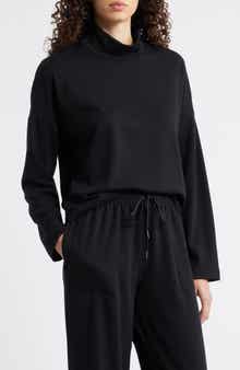 Caslon® Drop Shoulder Turtleneck Sweatshirt