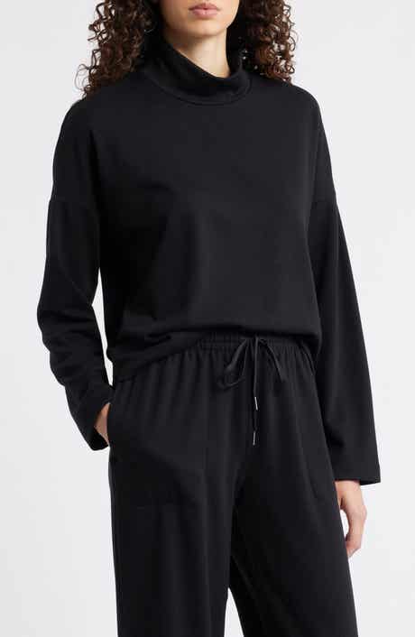 Caslon® Drop Shoulder Turtleneck Sweatshirt