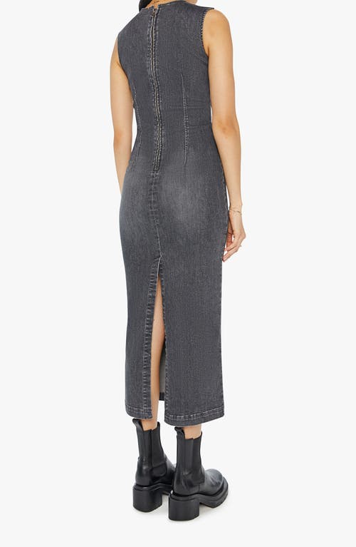 Shop Mother The Swerve Sleeveless Denim Midi Dress In Up In Smoke