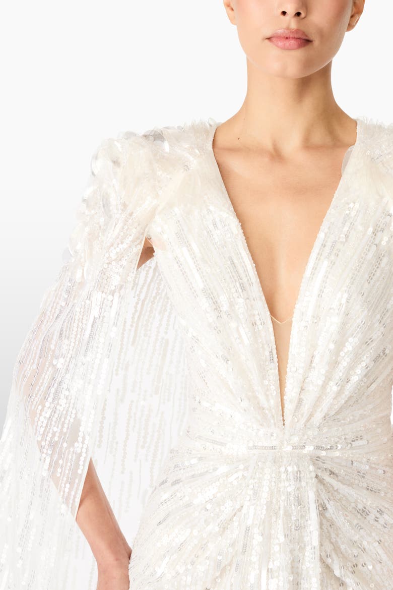 Lady Love Sequin-Embellished mini Dress, Alternate, color, Ivory