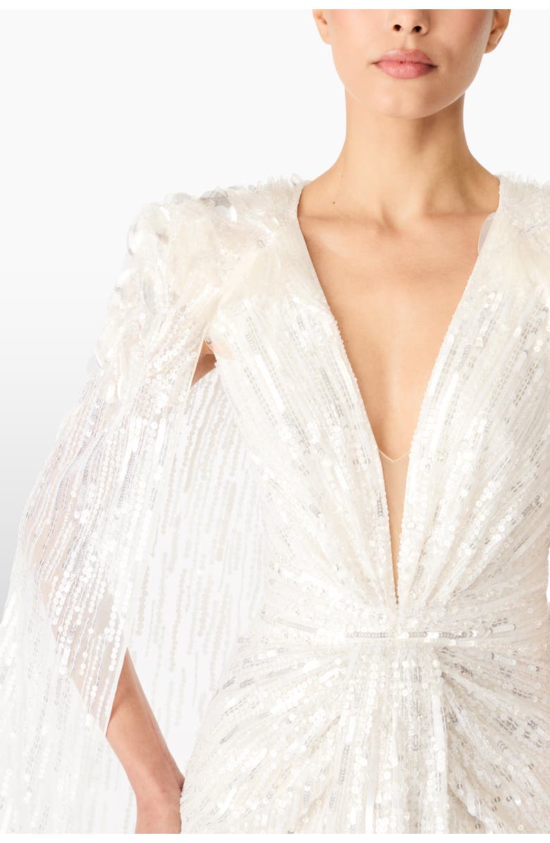 Jenny Packham Lady Love Sequin-Embellished mini Dress, Alternate, color, Ivory