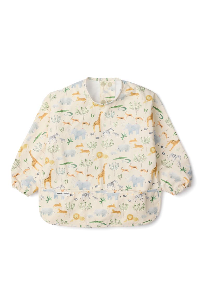 Long Sleeve Bib & Learning Spoon Set, Alternate, color, RHINO