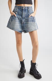 R13 Double Loop Venti Denim Shorts