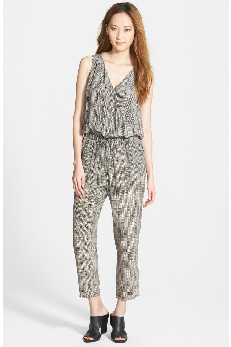 The Fisher Project Chain Print Sleeveless Jumpsuit, Main, color, STONE