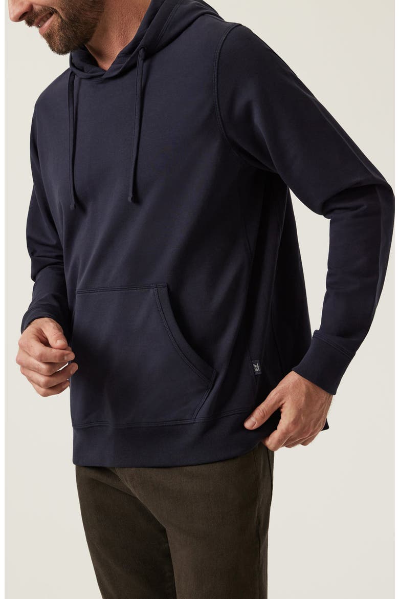 Stretch French Terry Hoodie, Alternate, color, NAVY
