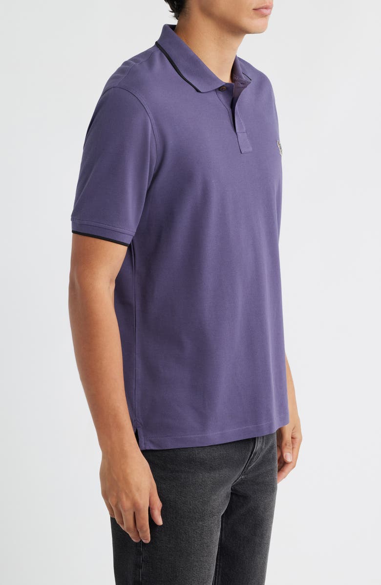 PS Paul Smith Zebra Organic Cotton Piqué Polo, Alternate, color, Dark Violet