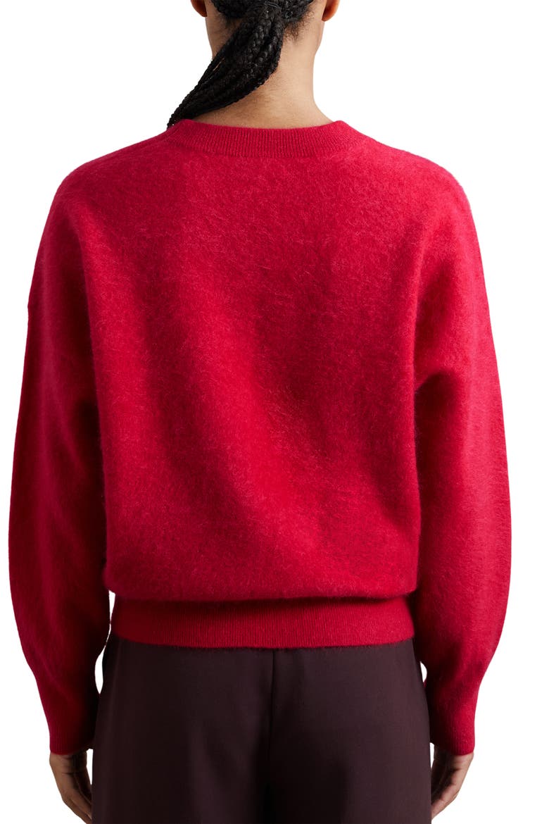 Misha Brushed Cashmere Sweater, Alternate, color, RED