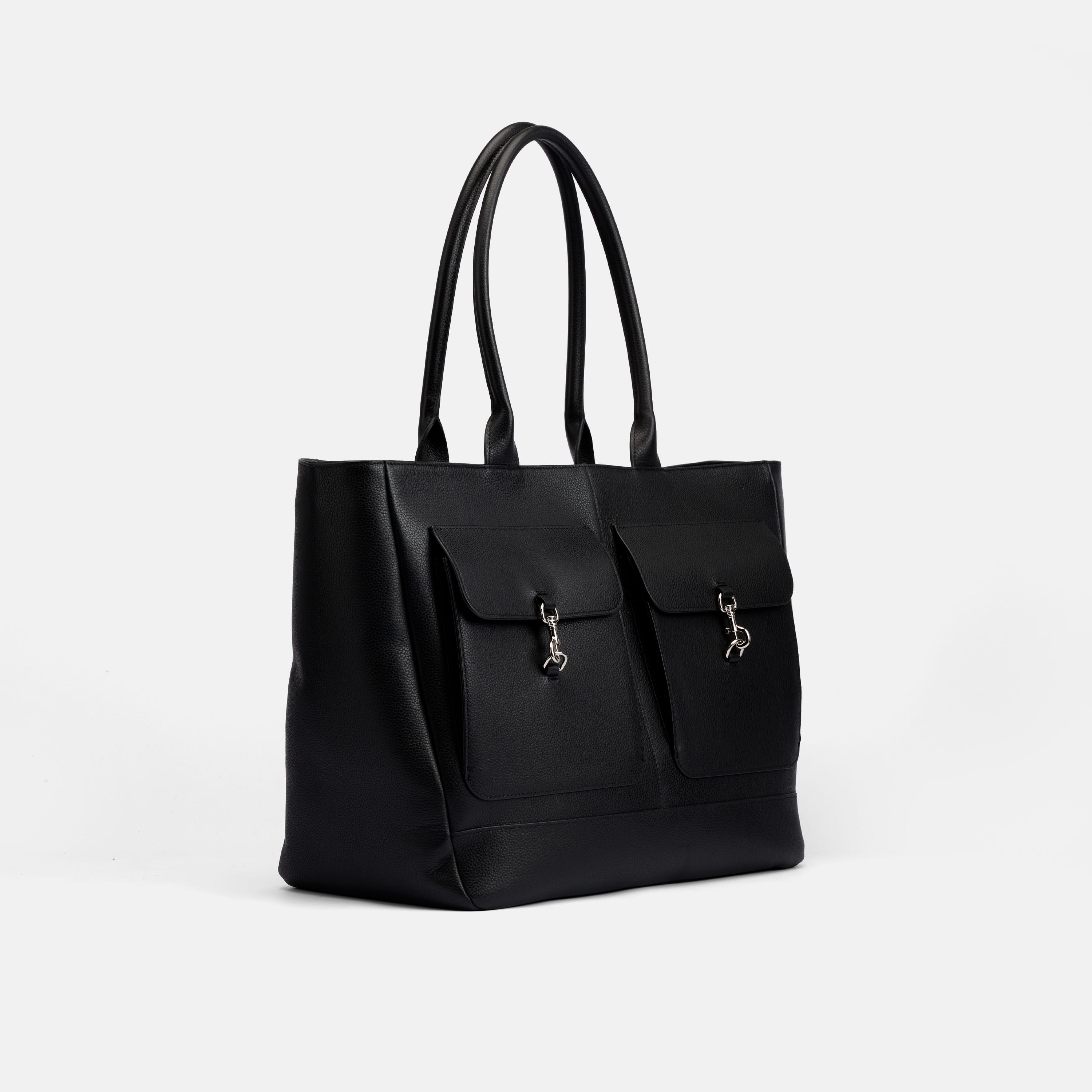 Kit by Nikko Washington Pebbled Leather Tote, Alternate, color, Black