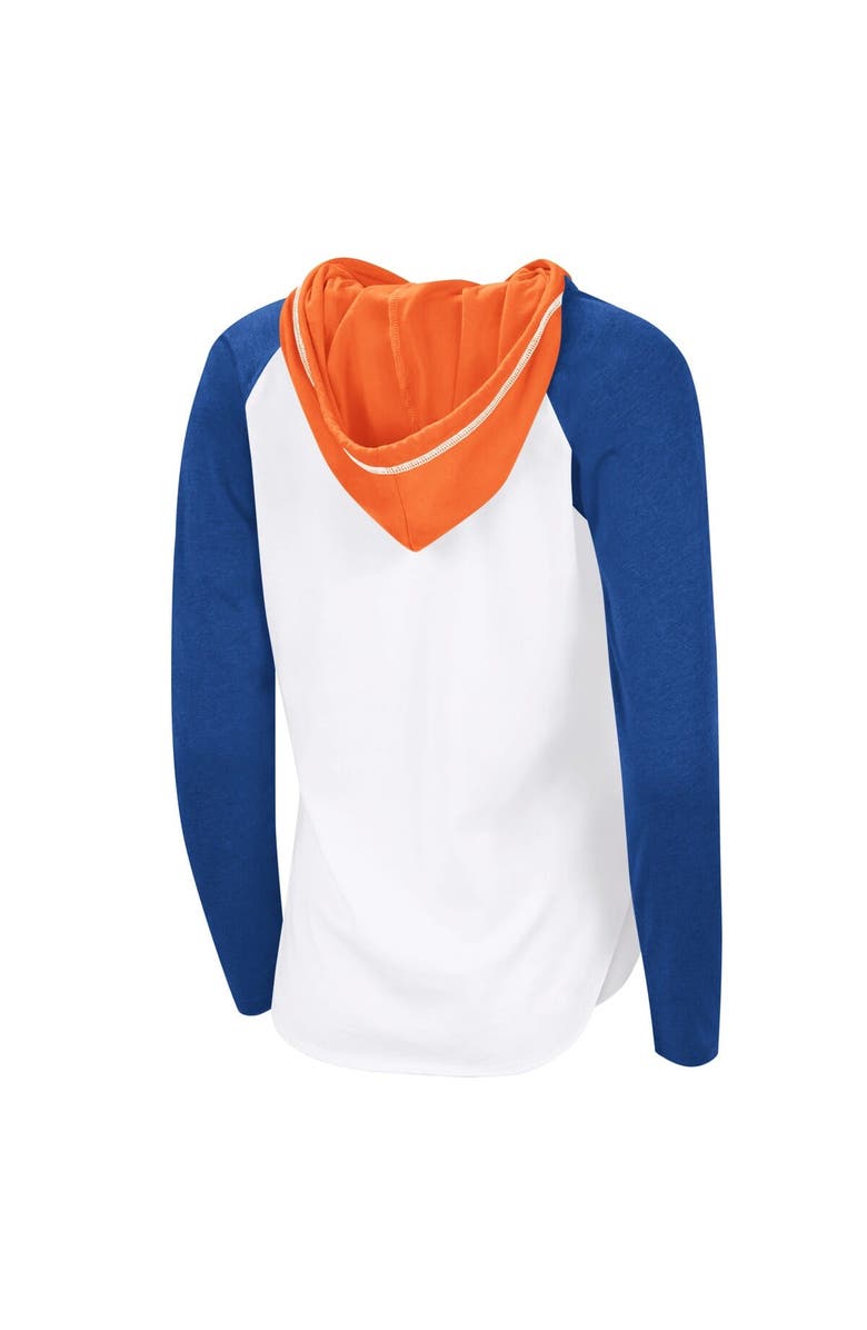 G-III 4HER BY CARL BANKS Women's G-III 4Her by Carl Banks  White New York Islanders VIP Raglan Long Sleeve Hoodie T-Shirt, Alternate, color, White