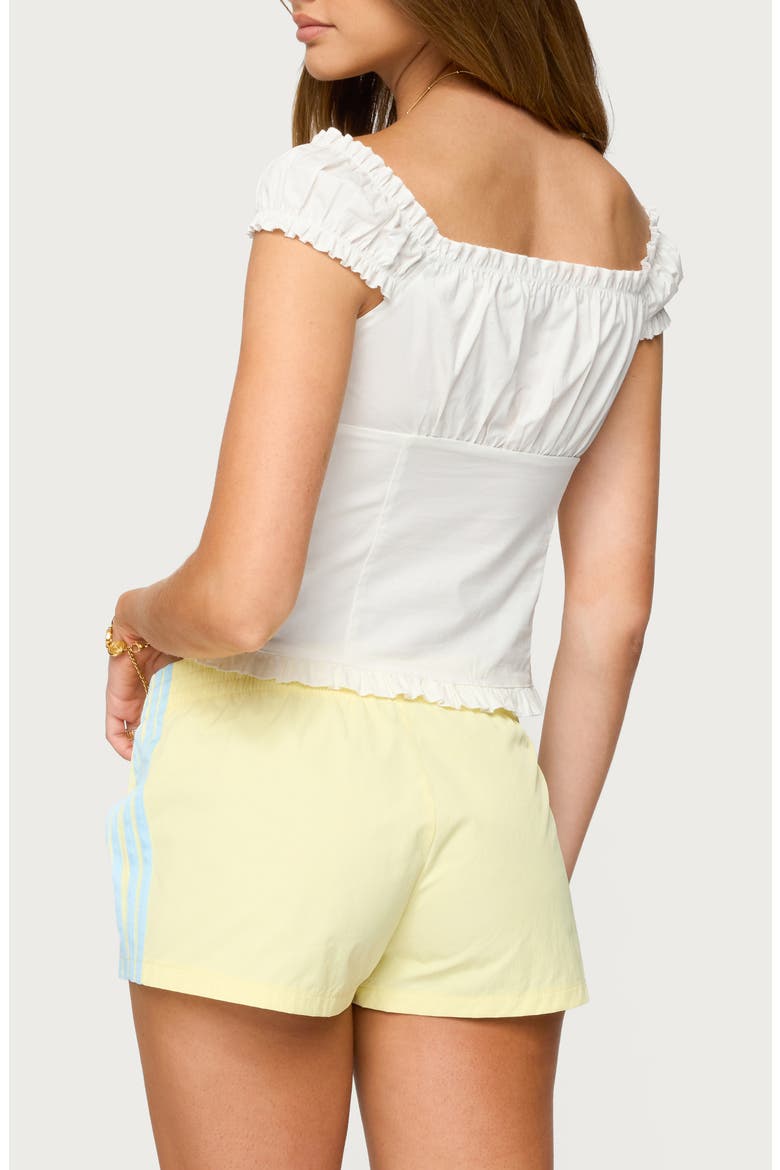 Arlow Cotton Off the Shoulder Top, Alternate, color, WHITE