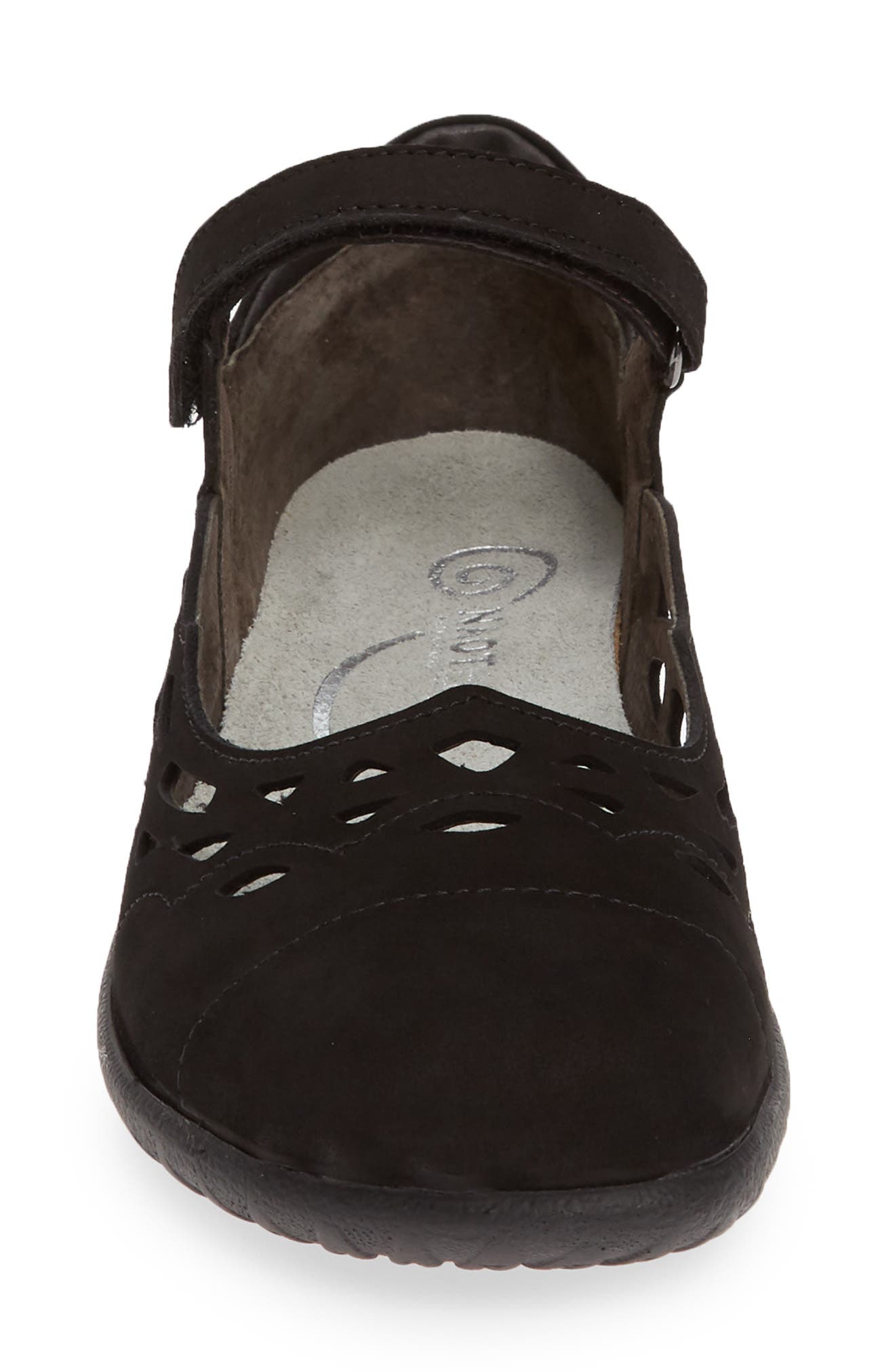 Naot Agathis Mary Jane Flat, Alternate, color, Black Velvet Nubuck Leather