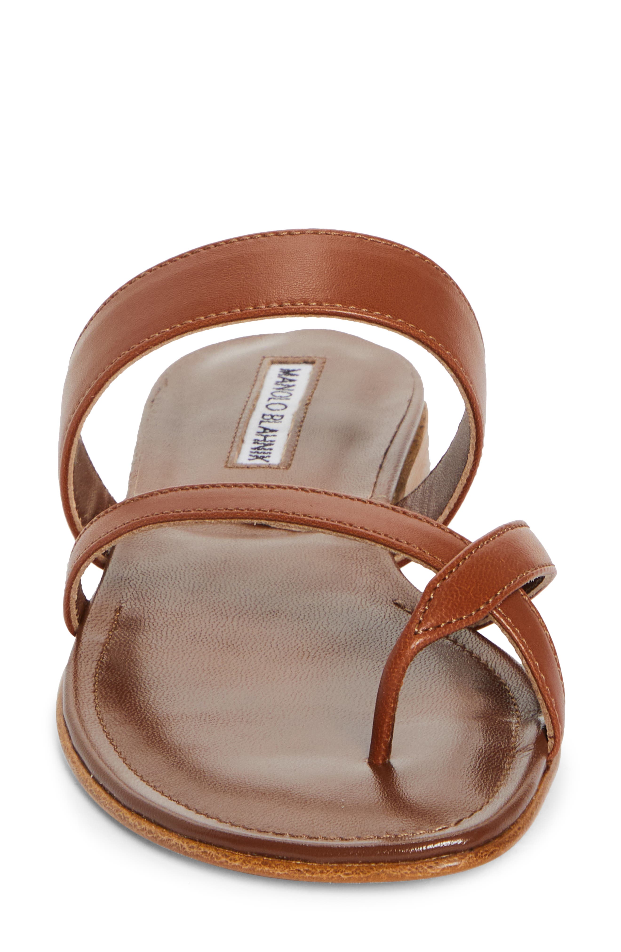 Manolo Blahnik Susa Sandal, Alternate, color, Brown