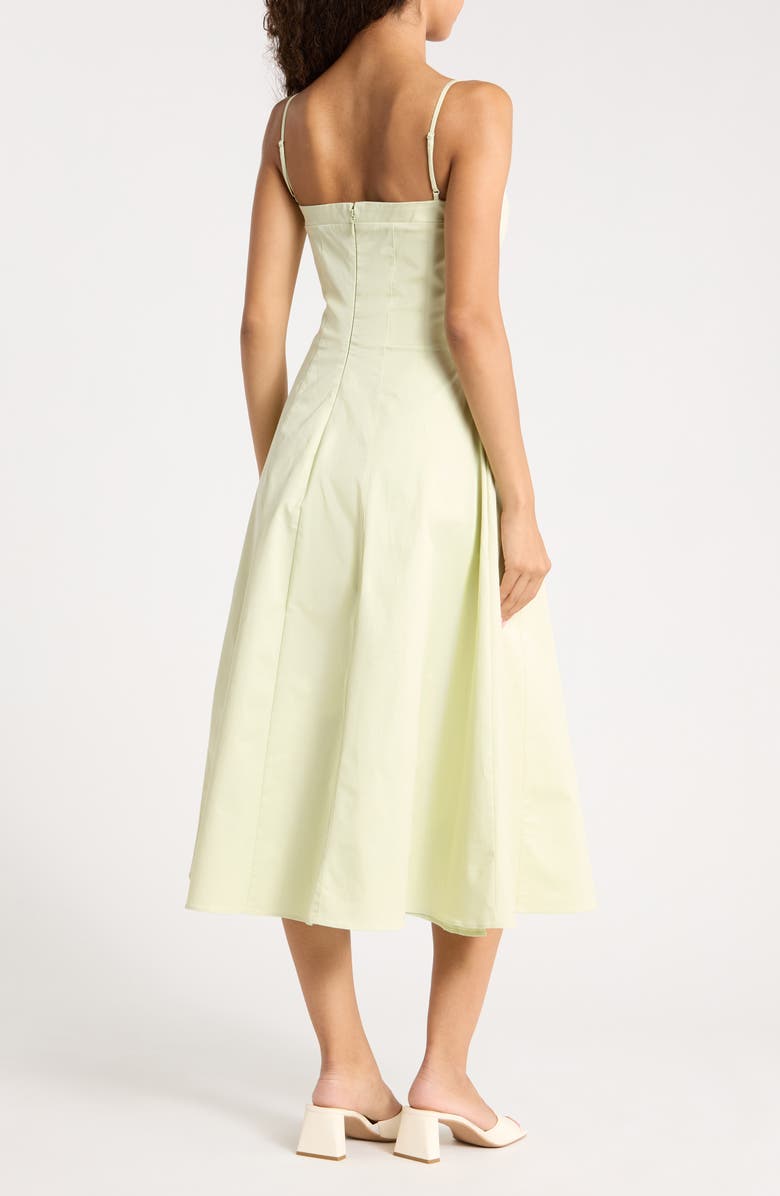 HOUSE OF CB Dolly Seamed Midi Sundress, Alternate, color, Matcha Green