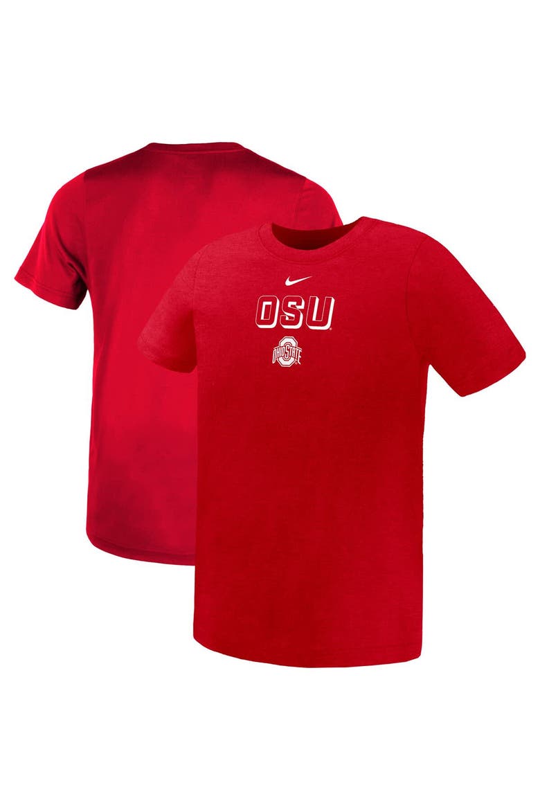 Preschool Nike Scarlet Ohio State Buckeyes Legend Performance T-Shirt, Alternate, color, Scarlet