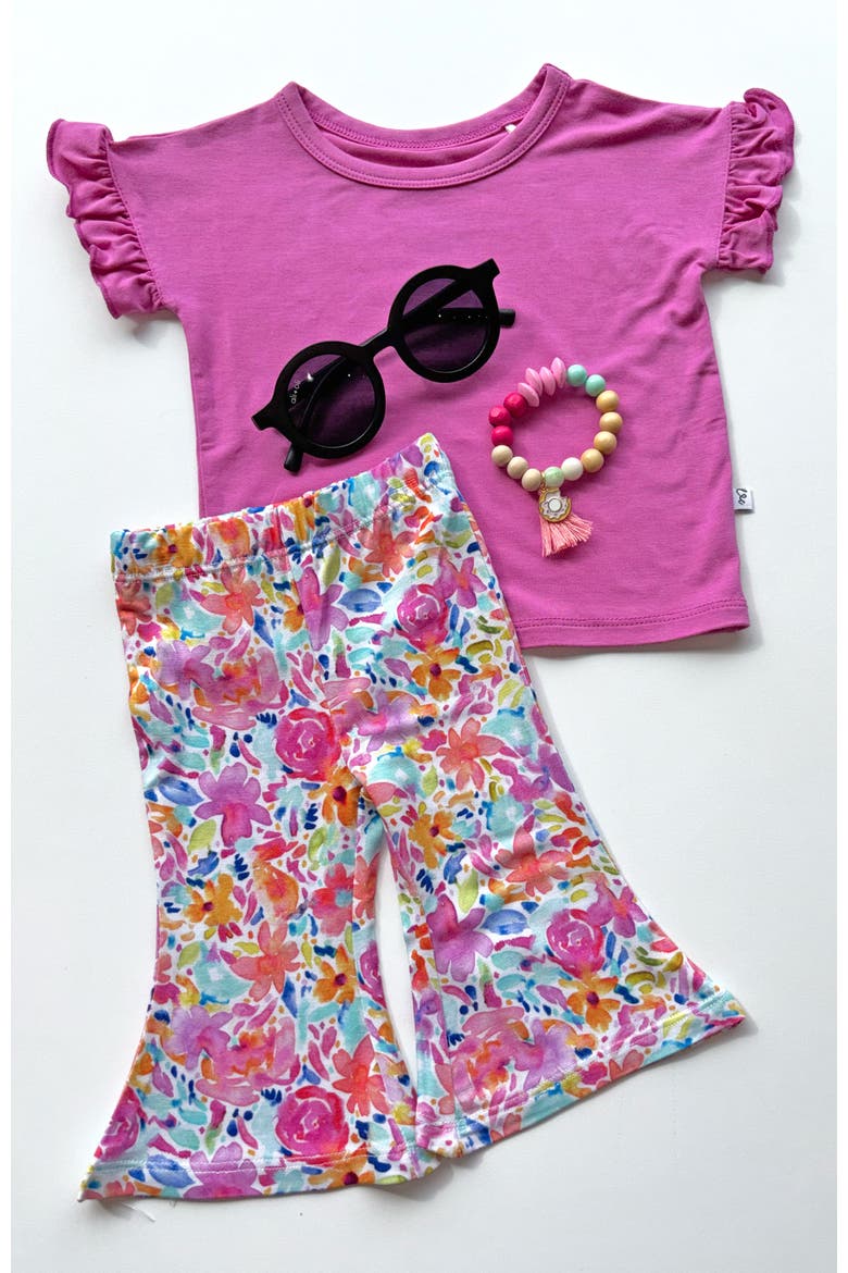 Korrie Ruffle Tee, Alternate, color, Pink