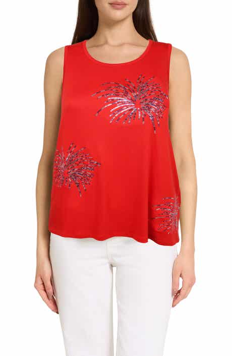 CARIBBEAN JOE The Everyday Sequin Firework Tank