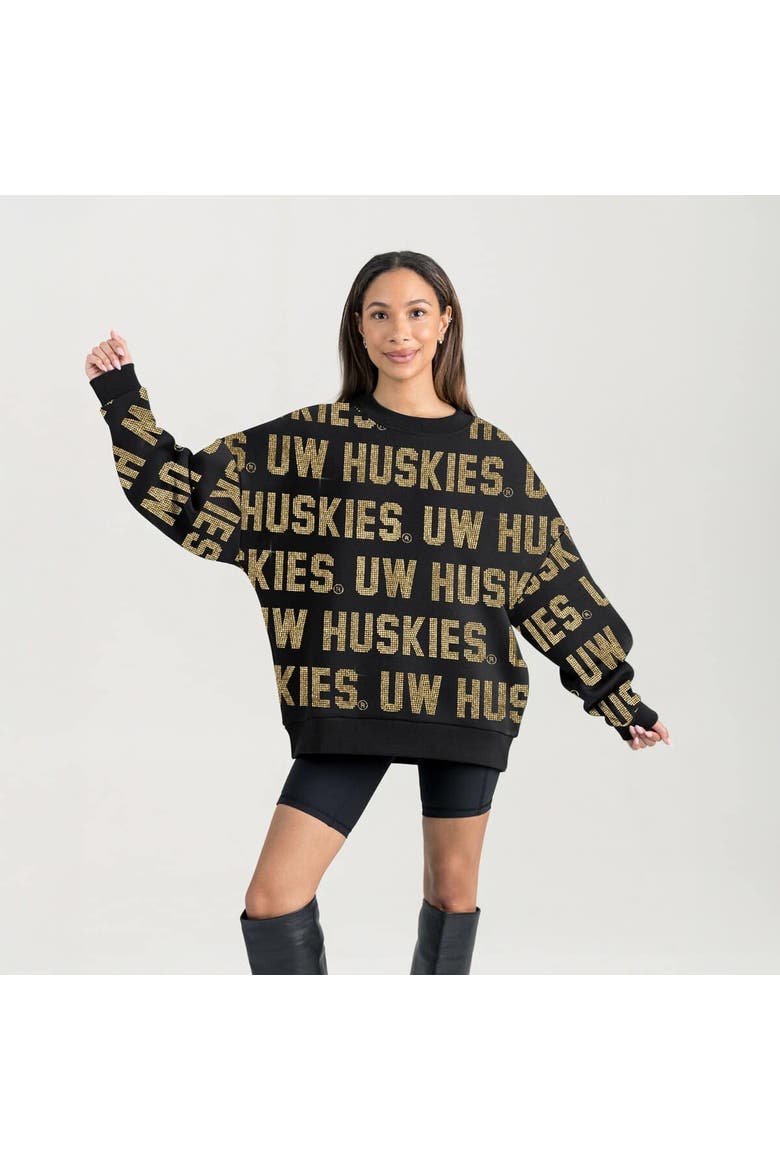 Women's Gameday Couture  Black Washington Huskies Hype Era Sweatshirt, Alternate, color, Black