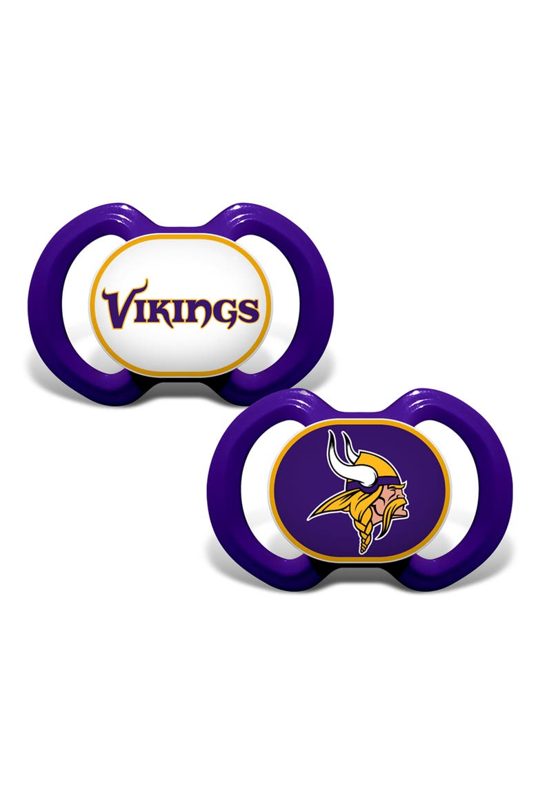 Minnesota Vikings Pacifier 2-Pack, Main, color, Multicolor