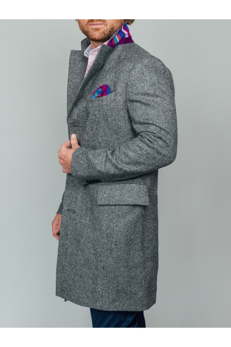 Long Sleeve Wool Collared Coat, Alternate, color, Grey