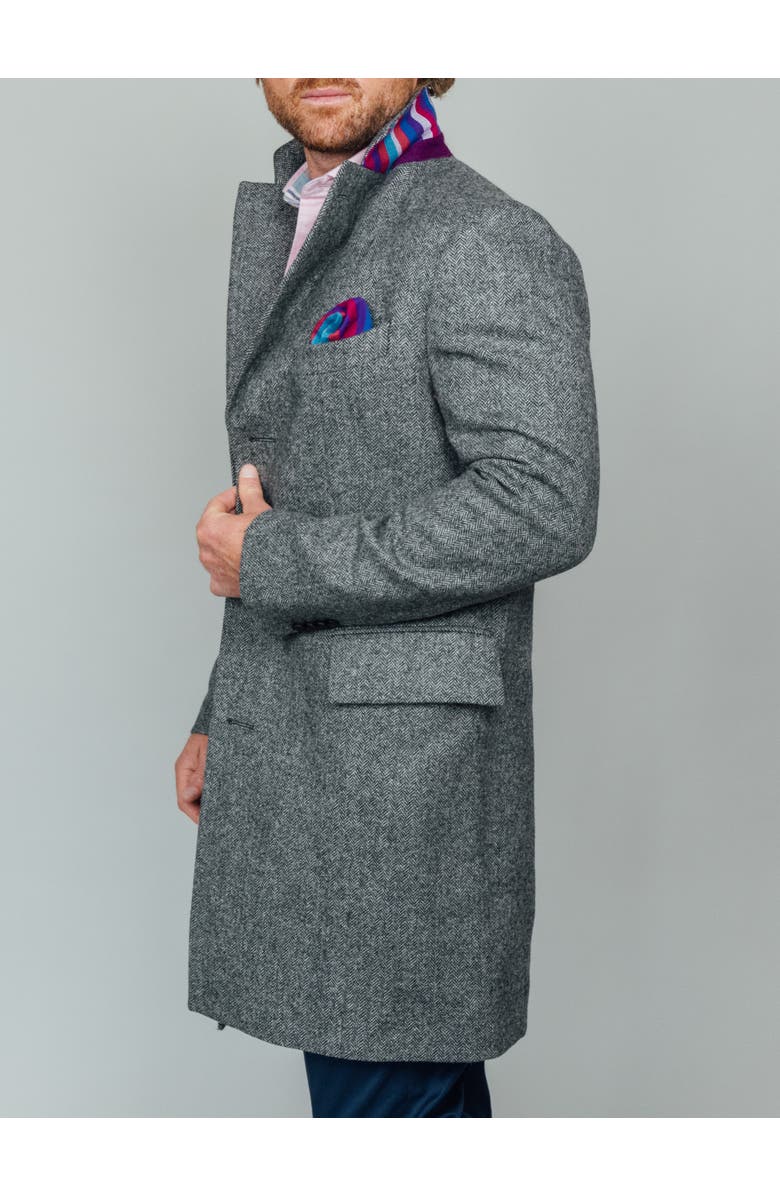 Koy Clothing Long Sleeve Wool Collared Coat, Alternate, color, Grey