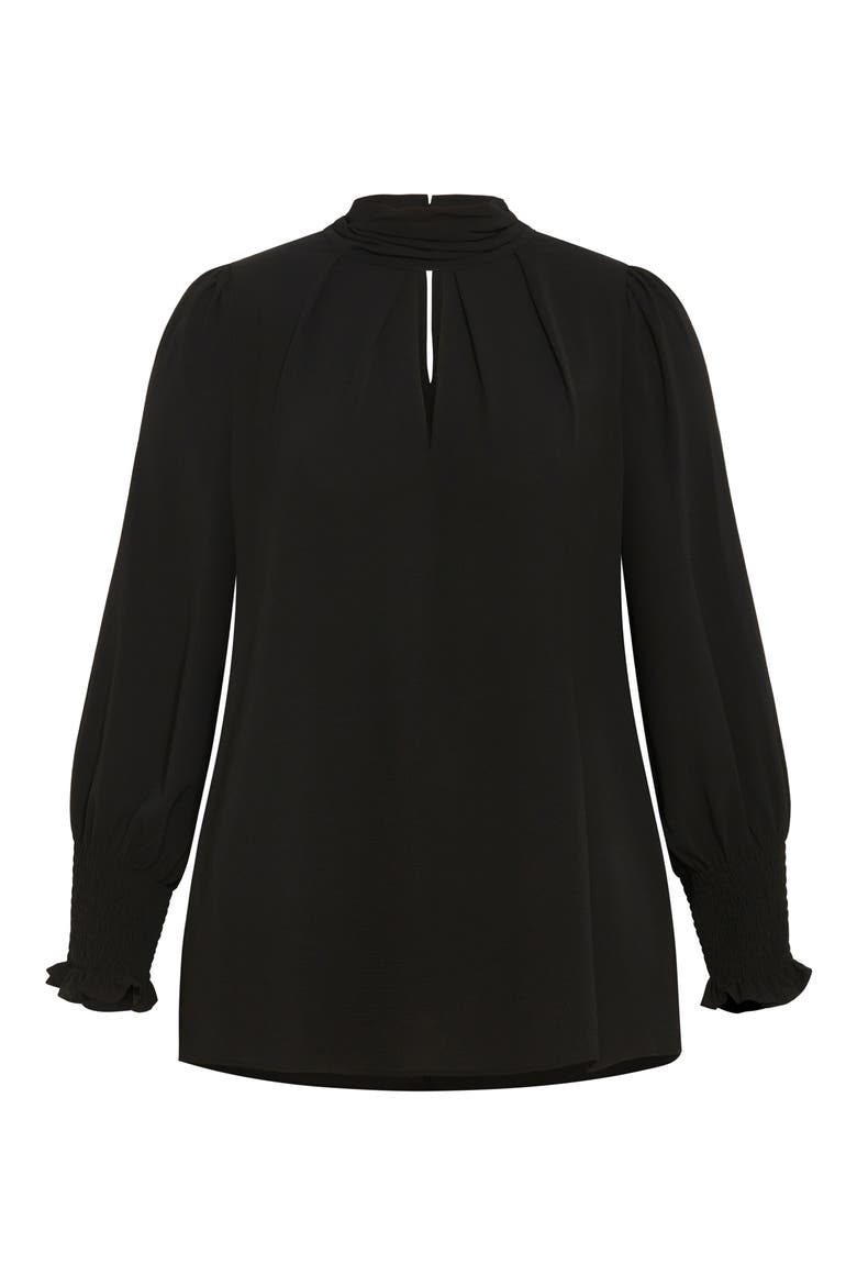 Iris Keyhole Top, Alternate, color, BLACK