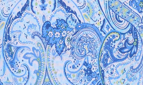 Shop Vince Camuto Paisley Mesh Midi Dress In Canal Blue