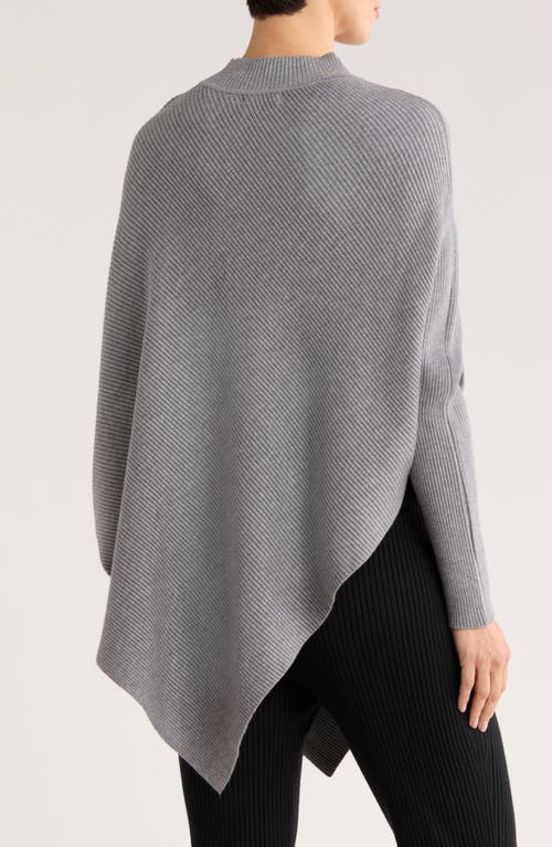 Patrizia Luca Mock Neck Ribbed Asymmetric Sweater In Multi