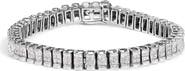 Haus of Brilliance 14K Gold 3.0 Cttw Princess Cut Quad Invisible Set Tennis Bracelet