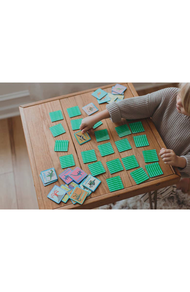 eeBoo Shiny Dinosaur Memory & Matching Game, Alternate, color, Green