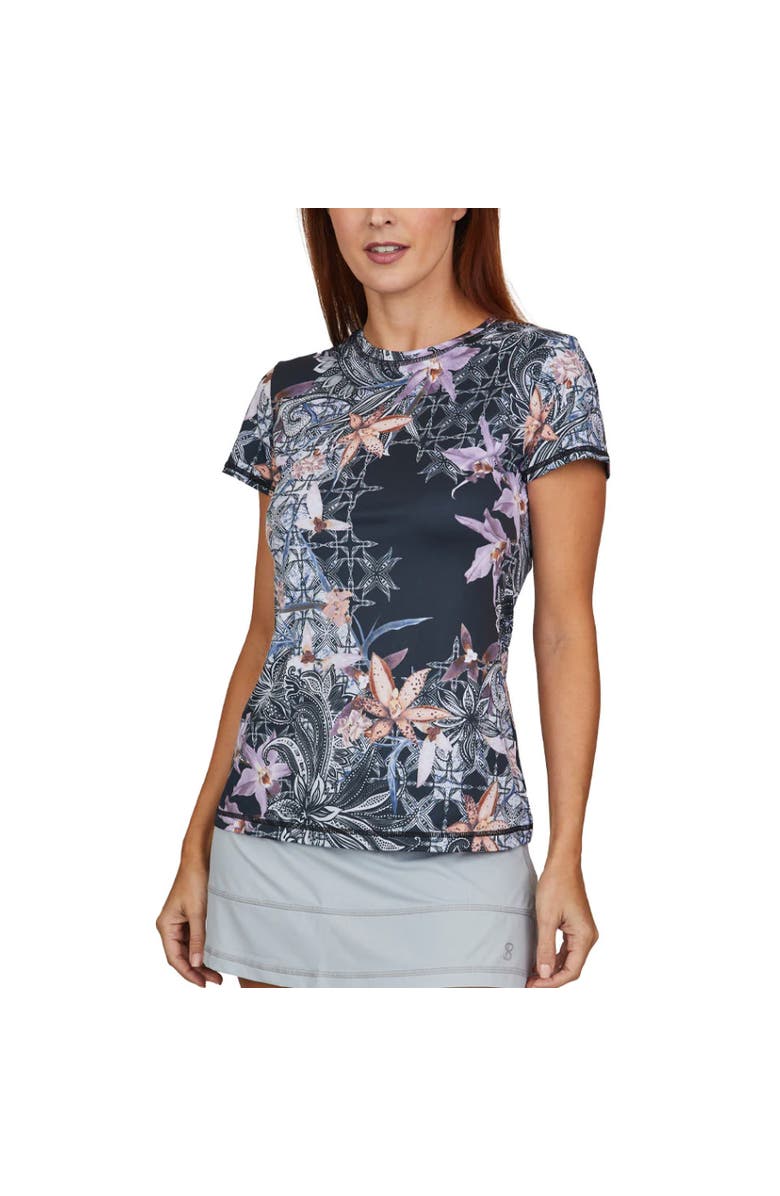Sofibella UV Feather Womens Tennis Short Sleeve Shirt, Main, color, 