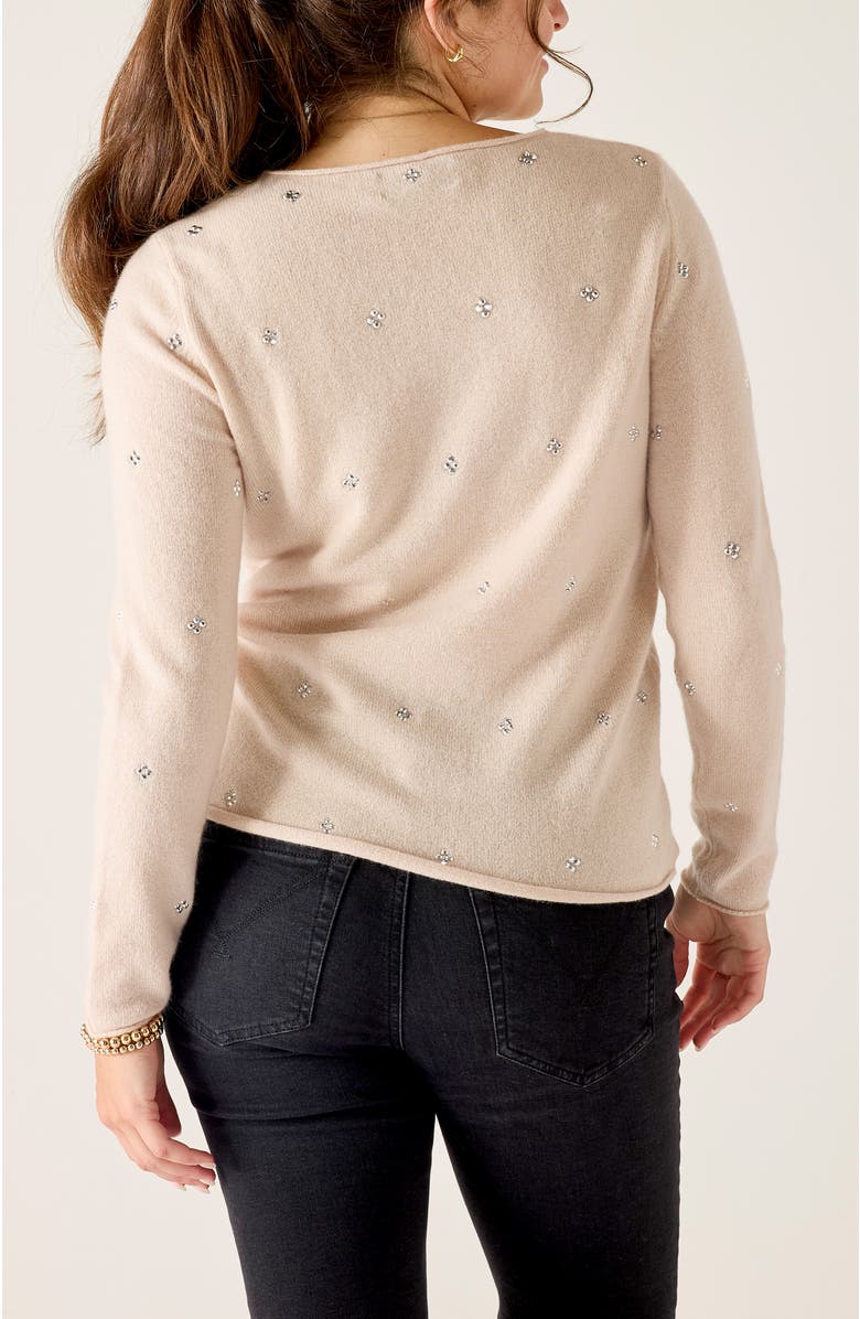 Voyageur by MERSEA Carmel Fitted Cashmere Sweater, Alternate, color, Vanilla