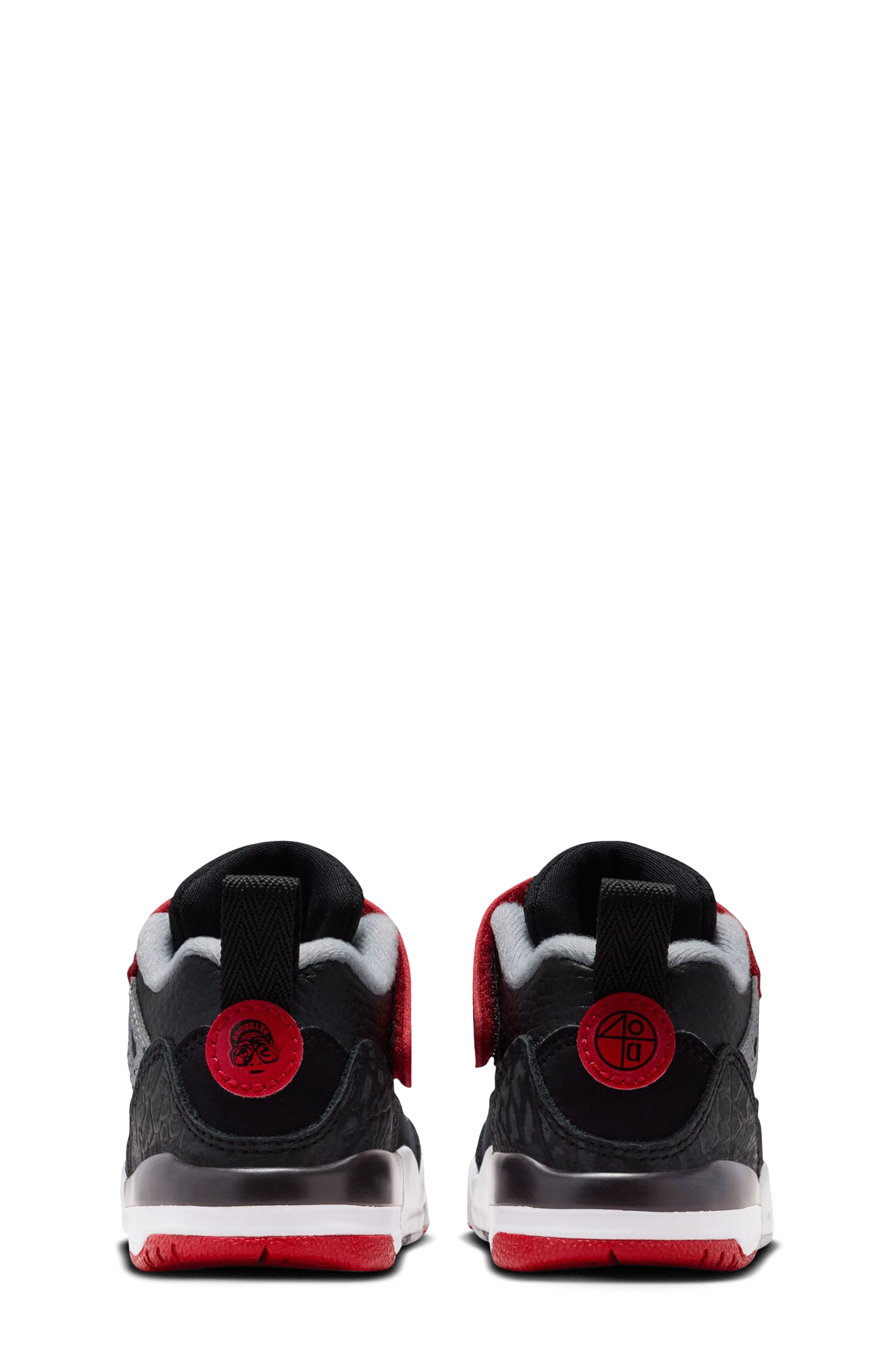 Jordan Kids' Spizike Low Top Sneaker, Alternate, color, Black/ Gym Red/ Grey/ White